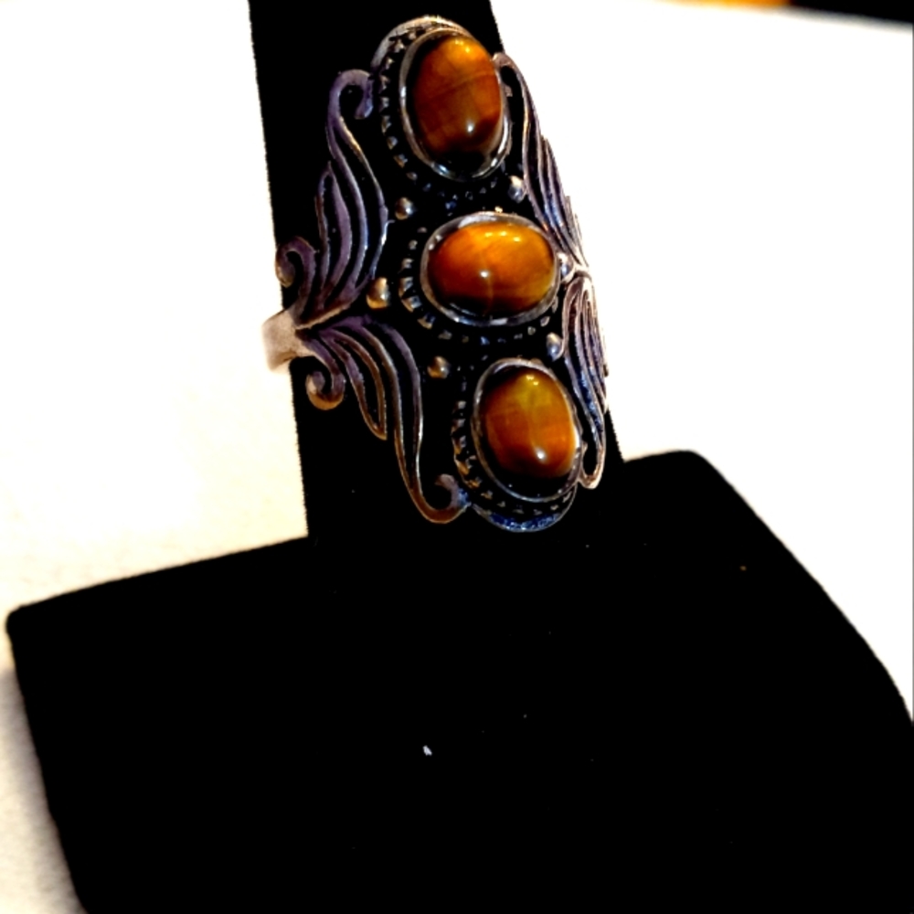 Tiger Eye SS 925 Ring
